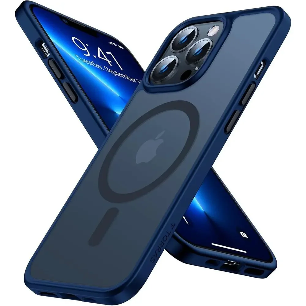 TORRAS iPhone 13 Pro Max Case MagSafe Military Grade Drop Magnetic Blue